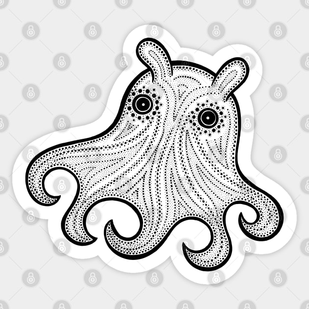 Dumbo Octopus- The Smartest "Fish" in the Sea! Sticker by Green Paladin